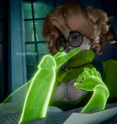 1girls 3d blender book deadlock dick glasses liquidstar16 magic nipples nipples_touching paige_(deadlock) penis ripped_clothing self_upload squeezing_nipple