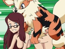 1boy 1girls 3_toes all_fours animal_genitalia animal_penis animated arcanine areolae ass big_ass big_ears black_fur bouncing_breasts breasts brown_eyes brown_hair canine canine_penis claws cum cum_inside doggy_style duo erection eyelashes fangs feet female female_human female_on_feral feral from_behind fur furry glasses green_background grey_eyes hair half-closed_eyes hinoarashi human human_on_feral interspecies knot knotting looking_back loop male male/female male_penetrating male_pokemon male_pokemon/female_human mammal nintendo nipples nude nudist on_top one_eye_closed open_mouth orange_fur original_character paws penetration penis poképhilia pokemon pokemon_(species) pokemon_ecchi pokephilia princessyiris sex simple_background size_difference smile straight tail teeth testicles tongue trainer_iris video_games white_fur wide_hips wince x-ray zoophilia