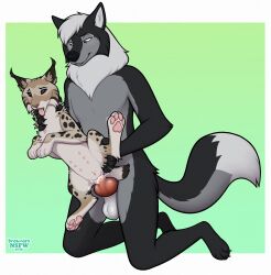 absurd_res anal anal_sex animal_genitalia animal_penis animal_vulva anthro asphyxiation bodily_fluids browniesnsfw canid canine canine_genitalia canine_penis canis choking cum cum_in_ass cum_inside drooling duo ejaculation felid feline feline_genitalia feline_vulva female feral genital_fluids genitals hi_res knot lynx male male/female mammal nipples penetration penis saliva tears vaginal_fluids vaginal_squirting wolf