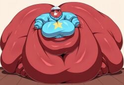 1girls ai ai_assisted ai_generated anthro belly_button belly_focus black_eyes blob clothed dandy's_world dandys_world deep_navel fat_ass fat_belly fat_fetish giant_ass giant_belly gigi_(dandy's_world) huge_breasts hyper_ass hyper_belly immobile impossibly_fat impossibly_large_belly large_breasts morbidly_obese morbidly_obese_anthro morbidly_obese_female red_skin red_skinned_female roblox roblox_game shiny_skin smug smug_grin solo solo_female solo_focus ssbbw sweater
