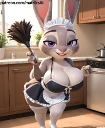 ai_generated anthro big_breasts bimbo breasts bunny bunny_ears bunny_girl bursting_breasts cleavage cleavage_cutout enormous_breasts female furry giant_breasts gigantic_breasts huge_breasts hyper_breasts judy_hopps large_breasts lingerie maid maid_headdress maid_outfit maid_uniform matriksai party rabbit seductive selfie zootopia zootopia_2