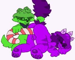 5:4 anal anal_sex animated anthro arachnid araneomorph arthropod candy candy_cane canid canine canis dessert duo food fungus luppy_(mushroomwolf) lycori_(mushroomwolf) male male/male mammal mushroom mushroomwolf penetration spider wolf wolf_spider
