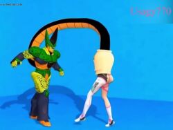 3d absorption absorption_vore animated cell_(dragon_ball) crossover d.va dragon_ball_z monster overwatch tagme tail_vore video vore