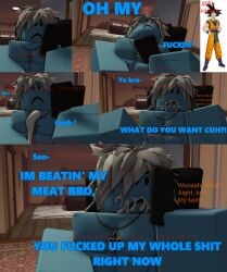 3d english_text funny goku guilty_gear_strive happy_chaos hibana_rr34 meme roblox roblox_avatar robloxian son_goku tagme text