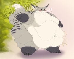 anthro ass belly big_belly big_breasts big_butt breasts fart gassy hi_res huge_belly male moobs obese overweight overweight_male solo thiccomode