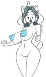 2019 anthro big_breasts breasts female hair mammal slknight temmie_(undertale) undertale video_games