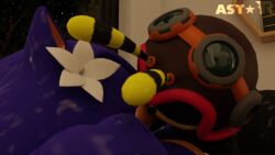 3d 3d_(artwork) blender blender_(software) blender_cycles charmy_bee flower flower_in_hair gay indoors inside kiss_on_lips kissing male male/male male_only render sonic_(series) sonic_the_hedgehog sonic_the_hedgehog_(series) sparkliiastor yaoi