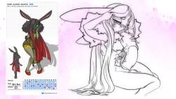 1boy autofellatio balls black_fur black_hair bloom blowjob bunny_ears bunny_girl bunny_random_creator bunny_tail character_creator character_sheet do!_games erection fellatio femboy furry furry_female huge_cock hung_femboy hung_trap long_hair male male_only masturbation penis