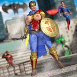 1girls 3d 4boys amazon barry_allen batman batman_(bruce_wayne) batman_(series) big_ass big_breasts big_thighs breasts bruce_wayne clark_kent curvaceous curvy curvy_figure danp dc dc_comics demigod demigoddess diana_of_themyscira diana_prince digital_media_(artwork) female green_lantern green_lantern_(series) hips hourglass_figure huge_ass huge_breasts huge_thighs john_stewart justice_league large_ass large_breasts large_thighs legs light-skinned_female light_skin mature mature_female slim_waist suicide_squad:_kill_the_justice_league superman_(clark_kent) superman_(series) superman_(suicide_squad_game) the_flash_(series) themysciran thick thick_hips thick_legs thick_thighs thighs voluptuous waist wide_hips wide_thighs wonder_woman wonder_woman_(series) wonder_woman_(suicide_squad_game)