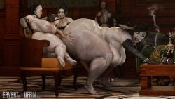 1boy 3d 3girls alcina_dimitrescu ass bbw big_ass big_breasts big_thighs bigger_female bottom_heavy breasts bust busty capcom chubby chubby_female curvaceous curvy curvy_figure donna_beneviento enormous_ass enormous_breasts enormous_thighs ethan_winters fat_ass female gigantic_ass gigantic_breasts gigantic_thighs hips huge_ass huge_breasts huge_thighs hyper_ass hyper_thighs large_ass large_breasts large_thighs light-skinned_female light-skinned_male light_skin male male/female massive_ass massive_breasts massive_thighs mature mature_female mother_miranda_(resident_evil) pale-skinned_female pale_skin pervertmuffinmajima plump plump_ass plump_thighs plus-size plus_size resident_evil resident_evil_8:_village sex straight thick thick_ass thick_hips thick_legs thick_thighs thighs threesome top_heavy voluptuous waist wide_ass wide_hips wide_thighs