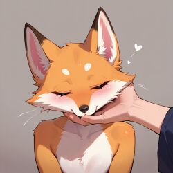 2d 2d_(artwork) ai_generated ambiguous_gender anthro comfyui fox furry human_on_anthro lambai11 not_porn petting tagme wholesome