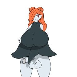 1:1 1:1_aspect_ratio 2026 anthro balls big_breasts black_clothes black_clothing black_dress clothed clothed_futa creatures_(company) creatures_inc. dickgirl dress erection frown futanari game_freak gen_5_pokemon gynomorph huge_breasts intersex legendary_pokémon legendary_pokemon meloetta meloetta_(pirouette_form) musica_(swaggermelo) mythical_pokemon nintendo orange_hair penis pokemon pokemon_(species) pokemon_bw red_eyes solo solo_futa swaggermelo testicles white_body
