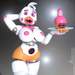 3d 3d_model animatronic avian bird chicken clothing five_nights_at_freddy's fnaf footwear freddy_fazbear's_pizzeria_simulator funtime_chica_(fnaf) high_heels idsaybucketsofart machine robot scottgames shoes solo ultimate_custom_night video_games