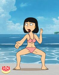 animated asian asian_female bikini bouncing_breasts breasts chesty_larue family_guy female gif harlem_shake tagme tricia_takanawa