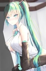 hatsune miku from vocaloid by kiseno