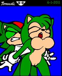 2011 alternate_color amy_rose animated anthro blue_background bouncing_breasts closed_eyes clothing do_not_steal female gloves green_fur hedgehog male mammal no_nipples pussy sega sex shadow_the_hedgehog sonic_(series) straight terrenslks