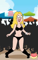 american_dad animated beach bikini black_bra bra chesty_larue francine_smith harlem_shake milf