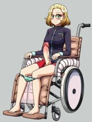 1futa alpinereactor connie_evans erection futa_only futanari glasses intersex penis school_uniform solo wheelchair