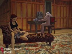 1boy 1girls 3d 3d_animation animated busty cat cleavage female female_focus lara_croft lara_croft_(classic) male nude nude_female nude_male nudity older_male provocative_pixels sitting sports_bra tagme tomb_raider tomb_raider_(classic) video winston_smith_(tomb_raider)