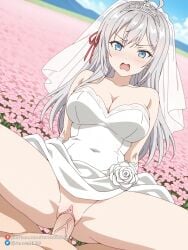 1girls ai_generated alisa_mikhailovna_kujou alya anime blue_eyes breasts clothed_sex female large_breasts patreon_logo patreon_username pussy ranwai2025x sex tokidoki_bosotto_russian_de_dereru_tonari_no_alya-san uncensored vagina vaginal_penetration vaginal_sex watermark wedding_dress white_hair
