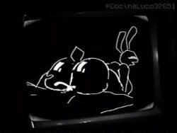 1990s animated big_ass black_and_white breasts bunny_ears bunny_girl cocinaluco32651 cum cum_in_pussy cum_inside female male penis plap ps1 pussy retro sex shiny_butt sound tagme tail ts_so_tuff vaginal_penetration vhs_filter vib-ribbon vibri video