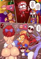 2025 4_fingers abstract_background absurd_res accessory ambiguous_penetration animate_inanimate anthro anthro_penetrating anthro_penetrating_female anthro_penetrating_human areola arm_grab arm_pull artist_name ass bent_over big_breasts big_butt black_eyes black_tie_(suit) blue_clothing blue_eyes blue_gloves blue_handwear blush bodily_fluids bow_ribbon breasts brown_hair bubble_butt butt_squish caine_(tadc) caine_censorship cane censor_bar clothing curvy_figure dialogue digital_drawing_(artwork) digital_media_(artwork) disembodied_hand doll ellipsis english_text eyelashes fabric_creature female female/female female_penetrated fingers first_person_view fool's_hat for_a_head from_behind_position fur gangle_(tadc) genitals glistening glistening_body glistening_fur glistening_skin glitch_productions gloves green_eyes grinding group group_sex hair hair_accessory hair_ribbon hairbow handwear hat headgear headwear heart_symbol heterochromia hi_res human human_on_anthro human_penetrated humanoid humanoid_pov interspecies jax_(tadc) jester kinger_(tadc) lagomorph leaning leaning_forward leporid light-skinned_female light_body light_skin living_doll living_mask long_ears male male/female male_on_human male_penetrating male_penetrating_female male_penetrating_human male_pov mammal mask multicolored_eyes nude nude_anthro nude_female nude_humanoid nude_male object_head orgy patch_(fabric) patreon patreon_logo penetration plap_(sound) plump_labia pomni_(tadc) prison_guard_position profanity prokylan purple_body purple_fur rabbit ragatha_(tadc) red_eyes red_hair ribbons rosy_cheeks sex shape_head short_hair short_stack squish suit sweat sweatdrop text the_amazing_digital_circus two_tone_eyes unknown_species v-cut voluptuous voluptuous_female voluptuous_human voluptuous_humanoid vulva watermark white_body white_clothing white_gloves white_handwear white_skin yellow_clothing yellow_gloves yellow_handwear yellow_sclera zooble_(tadc)