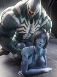 10_seconds 1boy 1girls 3d 3d_animation animated big_breasts big_penis black_body bouncing_ass breasts clapping_cheeks commission cortana crossed_arms crossover duo facing_viewer female female_penetrated from_behind halo_(series) larger_male laying_on_stomach looking_at_viewer male male/female male_penetrating male_penetrating_female marvel mp4 muscular muscular_male no_sound penis prone_bone short_hair short_playtime shorter_than_10_seconds size_difference smile smug straight tagme tyviania venom_(marvel) vertical_video video