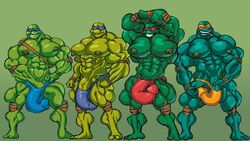 4boys big_bulge big_pecs big_penis bulge clothing donatello erection huge_bulge huge_cock huge_pecs huge_penis hyper hyper_muscles leonardo loincloth male male_only mask michelangelo muk100 muscular nipples pecs penis raphael reptile scalie teenage_mutant_ninja_turtles tenting turtle underwear