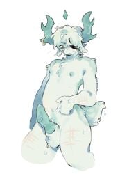 1_eye 1boy balls bloxxered crystal deer_ears deer_tail frown furry horns inphernal knot knotted_penis male male_only medkit_(phighting) naked nipples penis phighting roblox roblox_game robloxian self_upload sheath tagme