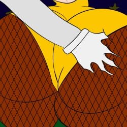 1boy 1girls ass ass_grab back_view big_ass breasts bunnysuit casino curvydoodles female fishnet_legwear fishnet_stockings fishnets huge_ass huge_breasts luigi male mario_(series) new_super_mario_bros. nintendo orange_bunnysuit princess_daisy super_mario_64_ds