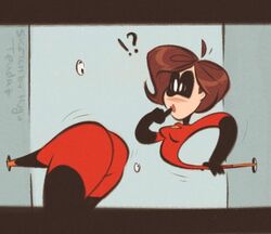 ass big_ass bodysuit breasts clothed costume curvy disney elastic elastigirl female fully_clothed gloves helen_parr huge_butt hugotendaz milf pixar plump short_hair smooth_skin solo the_incredibles thigh_boots