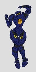 1girls 2018 female front_view gipsy_danger hourglass_figure jeager machine no_humans pacific_rim robot robot_girl saidra simple_background solo