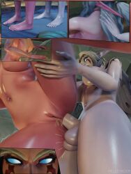 2024 3d anal comic cum elf elf_ears female futanari hells1nger intersex naked night_elf pointed_ears white_hair world_of_warcraft