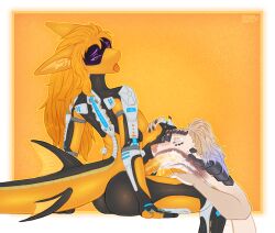 5_fingers absurd_res accessory ahe_gao animal_genitalia animal_penis anthro anthro_on_anthro ass blonde_hair blue_nails blush blush_lines bodily_fluids breasts claws clothing colored_nails cum cum_drip cum_dripping_from_face cum_dripping_from_mouth cum_in_mouth cum_in_throat cum_inside cybernetic_limb cybernetics deep_throat dripping duo ear_tuft ears_back equine_genitalia equine_penis exoskeleton eyebrows eyelashes fellatio fin fingers fish genital_fluids genitals glistening glistening_body glistening_butt gold_scales goo_creature gradient_hair grey_body grey_claws grey_scales gynomorph hair hair_accessory hair_tie hand_on_knee hand_on_leg hand_on_thigh hands_by_side hi_res human hybrid internal internal_oral intersex intersex/male kneeling_oral_position latex latex_clothing latex_skinsuit leaning leaning_backward leaning_forward long_hair looking_pleasured machine male mammal marine markings mechanical_arm metallic_body multicolored_body nails narrowed_eyes nude oral oral_only oral_penetration orange_body orange_hair orange_penis orange_pupils orgasm orgasm_face pangolin penetration penile penis pink_nose pink_tongue pivoted_ears ponytail pupils purple_eyebrows purple_eyes purple_hair rhael_(rhaelrhaelrasputin) rhaelrhaelrasputin saliva scales screen screen_face sex shark silver_body sitting skinsuit synthetic tail tan_body thick_tail tight_clothing tongue tongue_out tongue_out_fellatio tuft two_tone_body white_body white_eyelashes x-ray_view yellow_sclera