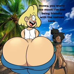 1boy 1boy1girl bbw edit female huge_ass looking_back milf rita_loud