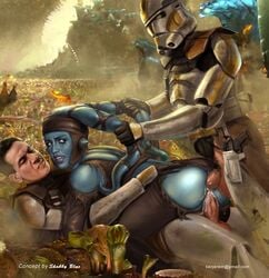 1girls 2boys aayla_secura alien anal anal_sex ass balls blue_skin cc-5052 clone_trooper clothed_male commander_bly crying crying_with_eyes_open cum cum_in_pussy cum_inside defeated double_penetration erection eyeliner felucia female forced head_grab holding interspecies jedi jedi_master kinkyjimmy lekku_pull lipstick makeup mascara mascara_tears order_66 order_69 outdoor_sex outside penis pussy rape revenge_of_the_sith ripped_clothing runny_makeup sex shabby_blue star_wars teeth tentacle_grab threesome trio twi'lek vaginal vaginal_penetration