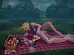 1boy 1girls 3d 3d_animation aerith_gainsborough anal anal_penetration anal_sex animated anus ass blonde_hair blue_eyes bottomless brown_hair cloud_strife female final_fantasy final_fantasy_vii green_eyes male penetration penis picnic provocative_pixels sex tagme video wide_hips