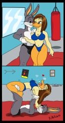affair aroused_female aroused_male battlemaster92 bugs_bunny bunny dominant_male duck female gym imminent_sex interspecies intimate kinky looney_tunes male masochism romero_special sexual submissive_female tina_russo wrestling wrestlingryona