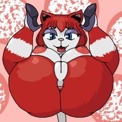 blue_eyes feline female furry red_moon red_theme rising_sun solo sunburst