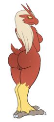 1girls 2018 3_toes alpha_channel angry anthro ass avian back beak big_ass big_breasts big_feet black_pussy blaziken blue_eyes breasts claws digital_media_(artwork) feathers feet female female_only firebadger freckles frown hair hi_res large_ass long_hair looking_away looking_back nintendo nude pokemon pokemon_(species) pokemon_rse pussy rear_view red_feathers red_skin sideboob signature simple_background solo standing sweat talons thick_thighs toe_claws toes transparent_background video_games wet white_feathers wide_hips yellow_feathers yellow_sclera