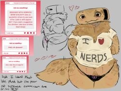 artist_request chubby_female dandy's_world dinosaur dinosaur_girl shelly_(dandy's_world) shirt solo_female solo_focus sp4rkl3a55 tagme thong