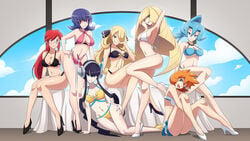 6+girls 6girls aether_foundation armpits arms_up belly big_breasts bikini black_hair blonde_hair blue_hair breasts champion clair_(pokemon) cleavage clothed clothed_female cynthia_(pokemon) dmy-gfx elesa_(pokemon) elesa_(pokemon_bw2) elite_four female female_focus female_only fully_clothed glasses gym_leader headphones high_heels hourglass_figure human human_only kasumi_(pokemon) large_breasts long_blonde_hair long_hair lorelei_(pokemon) lorelei_(pokemon_frlg) lusamine_(pokemon) mature_female medium_breasts midriff milf misty_(pokemon_hgss) mother multiple_girls navel nintendo orange_hair photo pink_hair pokémon pokemon pokemon_bw pokemon_bw2 pokemon_champion pokemon_dppt pokemon_gsc pokemon_hgss pokemon_rgby pokemon_sm ponytail purple_hair red_eyes red_hair sabrina_(pokemon) sabrina_(pokemon_hgss) scott_barnett short_hair short_orange_hair sitting swimsuit video_games vivivoovoo young