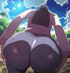 1girls ass ass_focus big_ass d-art fat_ass female_only grabbing_own_ass huge_ass hyuuga_hinata leggings longer_than_10_seconds naruto_(series) outdoors panties panties_visible_through_clothing pantylines pantyshot see-through_clothing shorter_than_30_seconds tagme twerking video
