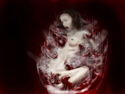 1girls eaten_then_fucked female human inside_creature interspecies looking_pleasured moaning moaning_in_pleasure monster monster_on_female original pleasured_face tagme tentacle tentacle_sex vore vorentacle