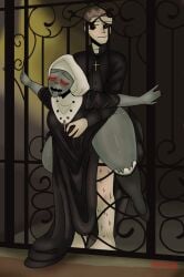 19th_century 1boy 1boys 1girls alternative_universe anal anal_orgasm anal_sex apocalypse apocalyptic aroused aroused_expression aroused_face aroused_female aroused_look aroused_male aroused_smile ass au beige_skin big_ass big_butt black_clothes black_clothing black_eyes black_shoes black_socks boobs boy breasts brown_hair chaplain closed_eyes closed_mouth closed_mouth_smile closed_smile clothed clothed_female clothed_male clothed_sex clothing consent consenting consenting_female cross crossover door eyes eyes_open female girl gnb green_skin green_skinned_female guts_&_blackpowder guts_and_blackpowder hairy hairy_legs hairy_male hand_on_breast hat hetero_sex heterosexual heterosexual_female heterosexual_sex holy_cross horny horny_expression horny_female horny_male human human_male lace_socks laced long_sock long_socks looking_at_another looking_at_partner looking_down looking_pleasured male male_human/female_undead male_penetrating_female medium_boobs medium_breasts medium_tits monster monster_girl mouth mouth_closed necklace nips no_visible_anus no_visible_eyes no_visible_genitalia no_visible_nipples no_visible_penis nun nun_hat nun_outfit open_eyes open_mouth pressing priest rapetard red_eyes roblox roblox_game s0d0my_s1n sex sex_from_behind sexy sexy_body sexy_pose shoes smile smiling smiling_at_another smiling_at_partner smiling_female straight straight_sex the_sin the_sin_(heinrich_lossow) thighs tits uniform uniform_female uniformed_male white_hat wide_hips wide_thighs zombie zombie_apocalypse zombie_girl