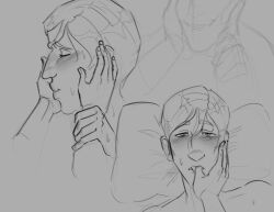 coffisi dispatch_(game) finger_in_mouth gay male male_only skinny sucking_fingers twink waterboy_(dispatch) yaoi