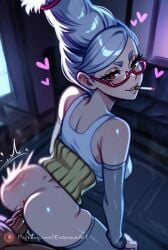 adult ai_generated ayase_seiko dandadan embraceart milf sex sex_from_behind smacking_ass smile smiling