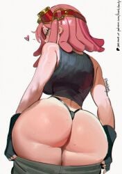 1girls ai_assisted ai_generated ass ass_focus back_view backside big_ass big_breasts big_butt big_thighs boku_no_hero_academia booty breasts butt curves curvy curvy_figure cute cute_butt cute_female fat_ass female female_focus female_only green_eyes heart hips hips_wider_than_shoulders honkibooty light-skinned_female mei_hatsume my_hero_academia oiled_ass oily_skin pale-skinned_female panties pants_down pink_hair presenting_ass rhighs sexy sexy_body short_hair showing_ass sideboob solo solo_female solo_focus thick thick_ass thick_thighs wide_hips wide_thighs