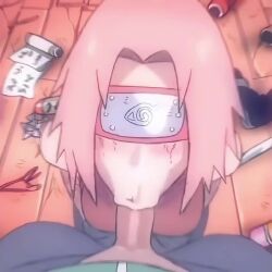 1boy 1girls ai_generated ai_video blindfold blowjob d-art facing_viewer fellatio longer_than_10_seconds looking_at_viewer naruto_(series) pink_hair pov sakura_haruno shorter_than_30_seconds sound straight tagme video
