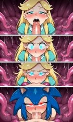 ai ai_generated blowjob blue_eyes crossover futanari genderswap_(mtf) red_eyes sonic_(series) sonic_the_hedgehog_(series) star_butterfly star_vs_the_forces_of_evil unknown_character